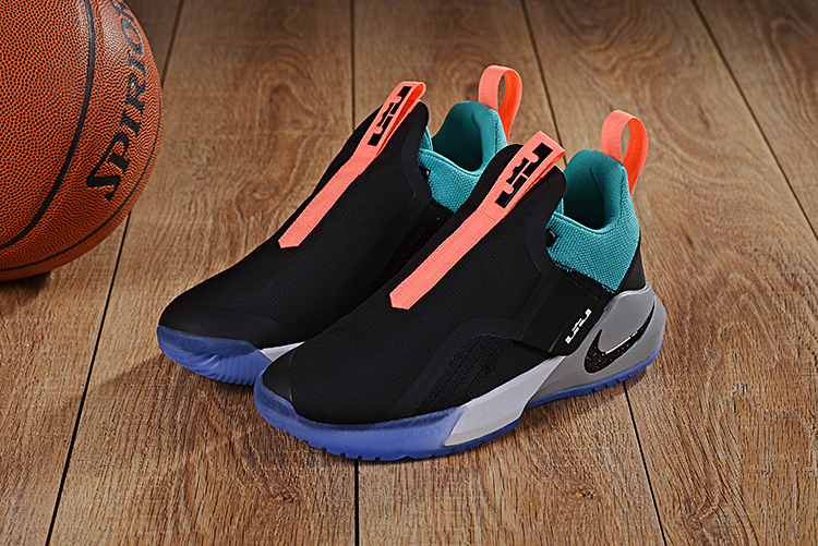 Nike LeBron Ambassador 11 Black Jade Orange Shoes